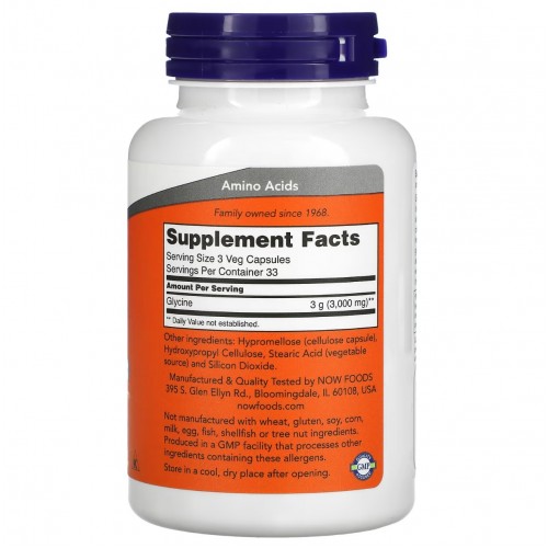 Now Foods Glycine 1000 mg 100 vcaps