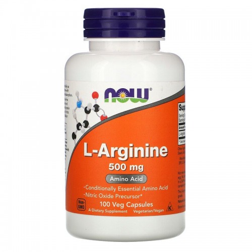 Now Foods L-Arginine 500 mg 100 veg Capsules