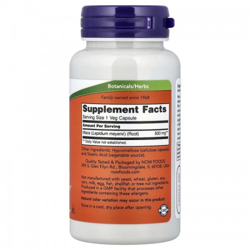 Now Foods MACA 500mg 100 vcaps