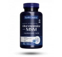 Earths Creation Glucosamine, MSM plus Hyaluronic Acid (1500/1500/3 mg) 60 таб