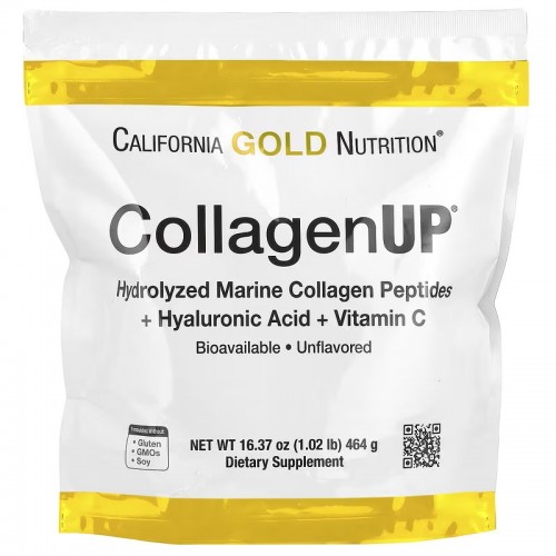 California Gold Nutrition CollagenUP Marine Collagen + Hyaluronic Acid + Vitamin C 464g