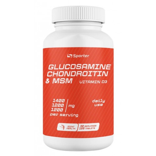 Sporter Glucosamine&chondroitin+MSM+D3 120 таб