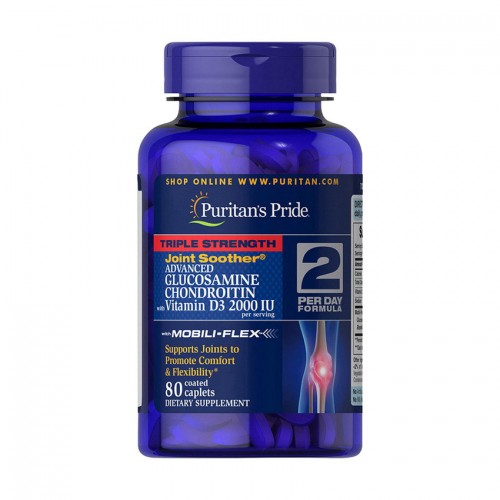 Puritans Pride Triple Strength Glucosamine Chondroitin with Vitamin D3 80 tabs