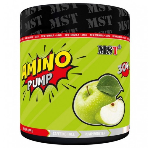 MST Amino Pump Pre-Workout 304g зелене яблуко