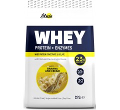 FitWin Whey Protein + Enzymes 900 грам банан та вершки