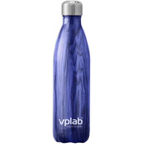 VPLab Nutrition Metal water bottle 500 ml blue wood