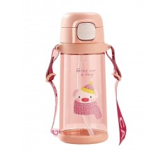 Бутылка для воды Casno KXN-1219 690 мл розовая (свинка)