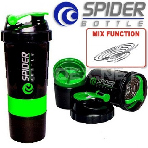 Spider Bottle Mini2Go 500ml Black-Neon Green