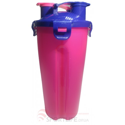 SPORTLIFE.DP.UA Dual Shaker Bottle 1000ml Pink