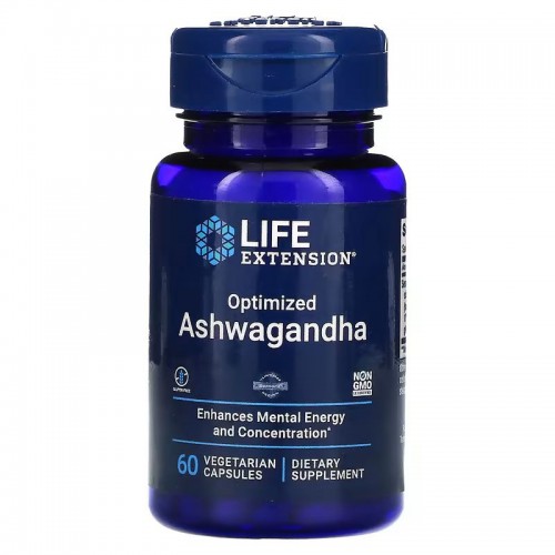 Life Extension Optimized Ashwagandha 60 Vegetarian Capsules