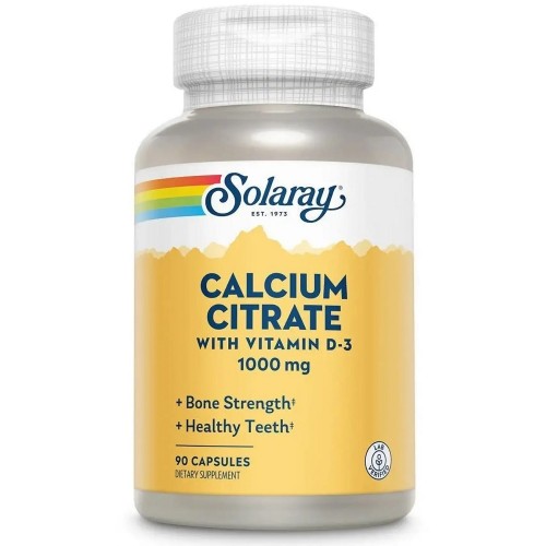 Solaray Calcium with D3 Citrate 1000mg 90 caps