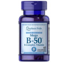 Puritans Pride Vitamin B-50 Complex Timed Release 60 Caplets