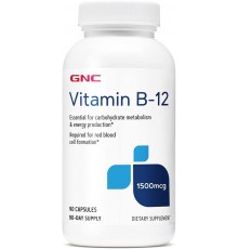 GNC Vitamin B-12 1500 mcg + Calcium 90 caps