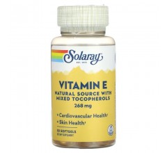 Solaray Vitamin E (d-Alpha Tocopherol) 268mg 50 softgels