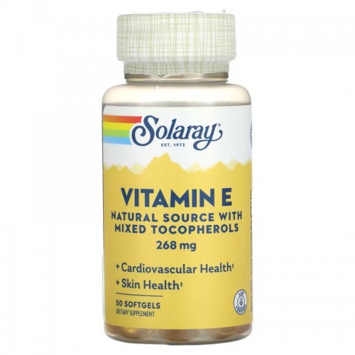 Solaray Vitamin E (d-Alpha Tocopherol) 268mg 50 softgels