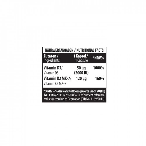 MST Vitamin D3 + K2 MK-7 60 softgels