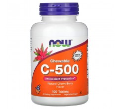 Now Foods C-500 Chewable 100 tabs вишня