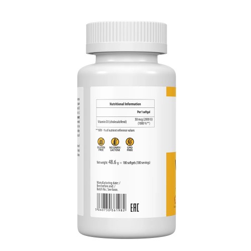 VPLab Nutrition Vitamin D3 2000 IU 180 softgels