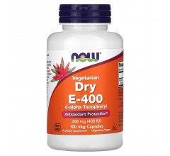 Now Foods Vegetarian Dry E-400 (268 mg) 100 Veg Capsules
