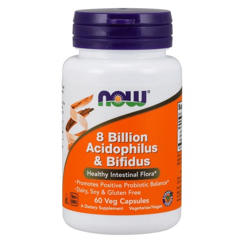 Now Foods 8 Billion Acidophilus & Bifidus 60 капс