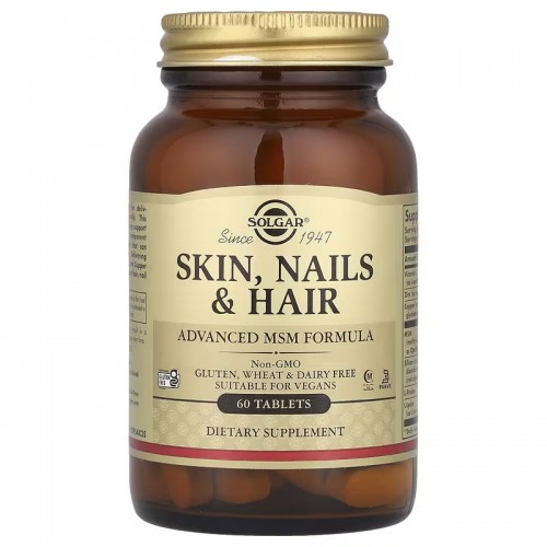 Solgar Skin, Nails, Hair, Advanced MSM Formula 60 Tablets