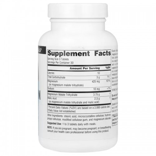 Source Naturals Magnesium Malate 1250 mg 90 tab