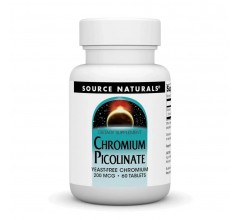 Source Naturals Chromium Picolinate 200 mcg Yeast Free 60 tabs
