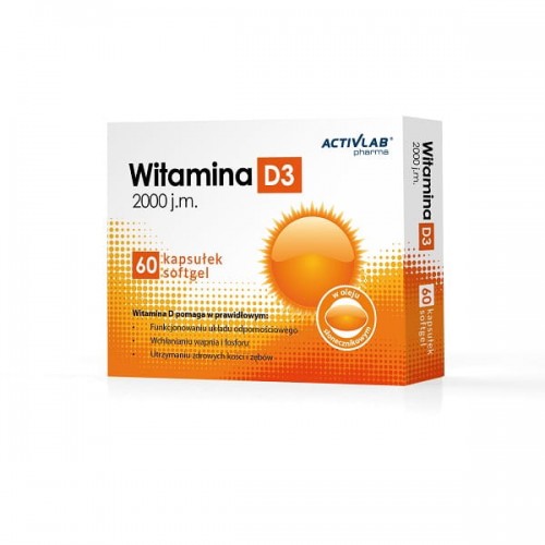 ACTIVLAB Vitamin D3 50 mcg/2000 IU 60 softgels