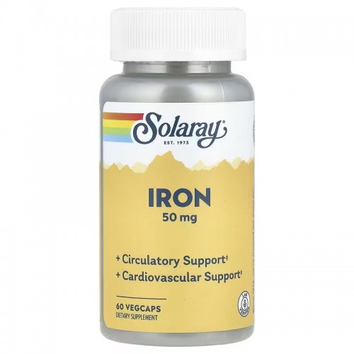 Solaray Iron 50mg 60 vegcaps