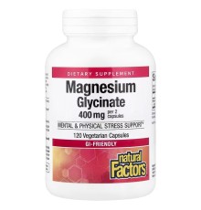 Natural Factors Magnesium Glycinate 200 mg 120 Vegetarian Capsules