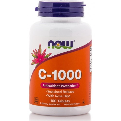 Now Foods C-1000 with Rose Hips and Bioflavonoids 100tabs