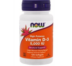 Now Foods Vitamin D-3 5000 IU 120 caps