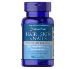 Puritans Pride Hair, Skin and Nails Formula One Per Day 30softgels