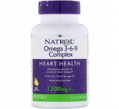 Natrol Omega 3-6-9 complex 55% 90 софт гель