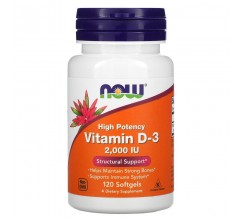 Now Foods Vitamin D-3 2000 IU 120 caps