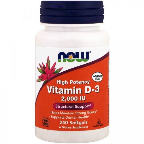 Now Foods Vitamin D-3 2000 IU 240 caps
