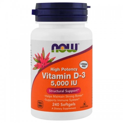 Now Foods Vitamin D-3 5000 IU 240 caps