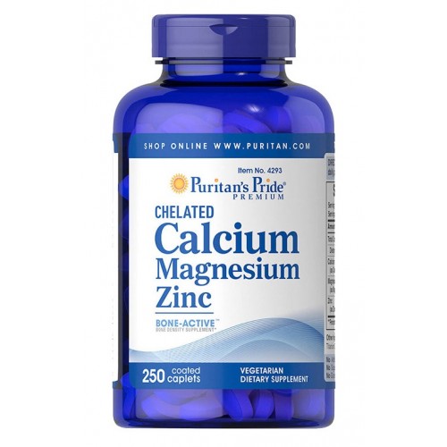 Puritans Pride Chelated Calcium Magnesium Zinc 250 caplets