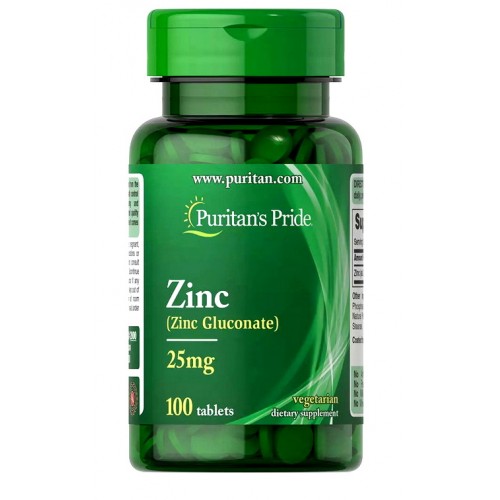 Puritans Pride Zinc 25 mg 100 tabs