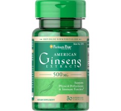 Puritans Pride American Ginseng Extract 500 mg 30 Capsules