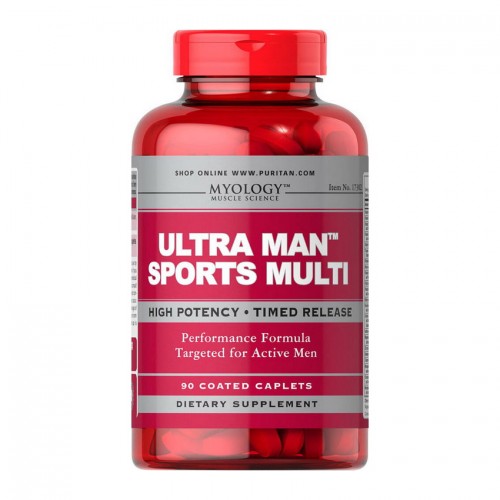 Puritans Pride Myology™ Ultra Man™ Sports Multivitamins 90 Coated Caplets