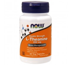 Now Foods L-Theanine 200 мг 60 веган кап