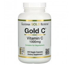 California Gold Nutrition Vitamin C 1000 mg 240 Veggie Capsules