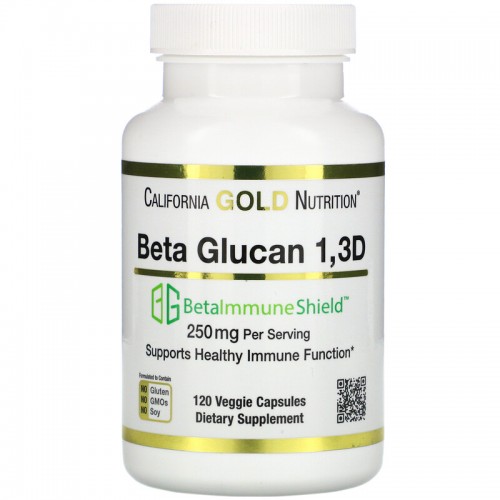 Каліфорнія Gold Nutrition Beta Glucan 1-3D with Beta-ImmuneShield 250 mg 120 Caps
