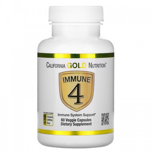 California Gold Nutrition Immune4 60 Veggie Capsules