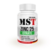 MST Zinc Citrate 25mg 100 vcaps