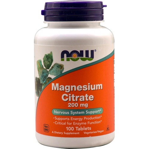 Now Foods Magnesium Citrate 200mg 100 tablets