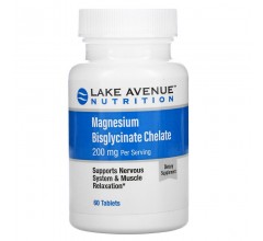 Lake Avenue Nutrition Magnesium Bisglycinate Chelate 200 mg 60 Tablets