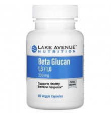 Lake Avenue Nutrition Beta Glucan 1-3, 1-6, 200 mg 60 Veggie Capsules