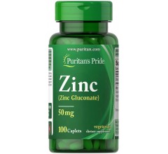 Puritans Pride Zinc 50 mg 100 caplets